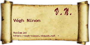 Végh Ninon névjegykártya
