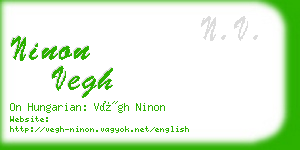 ninon vegh business card